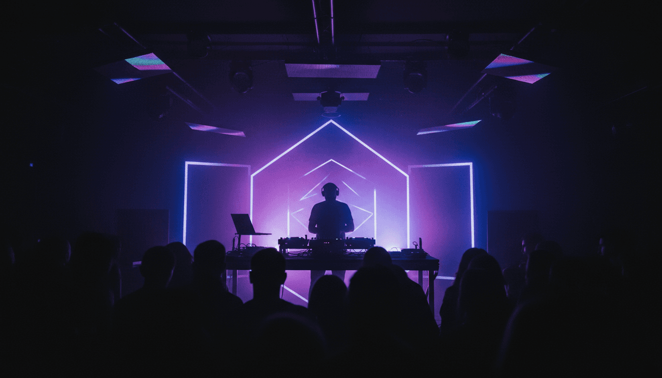 Stage view with atmospheric lighting and crowd energy